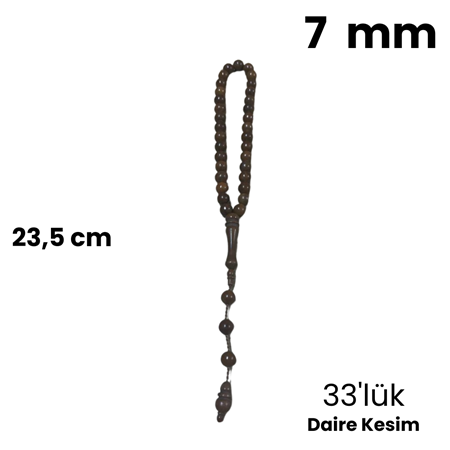 Kuka Tespih  7 MM 33'Lük Daire Kesim