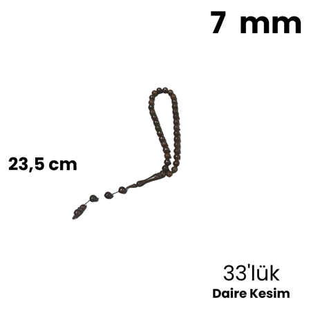 Kuka Tespih  7 MM 33'Lük Daire Kesim